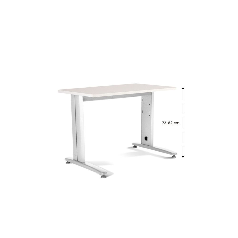 Kit Mesa Metal Ajustable 120 x 60 Blanco / Blanco