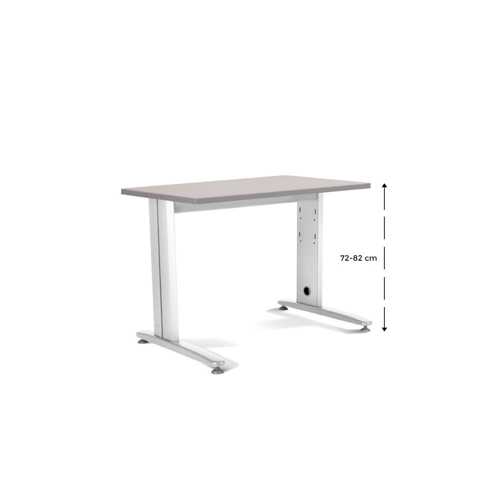 Kit Mesa Metal Ajustable 120 x 60 Blanco / Gris