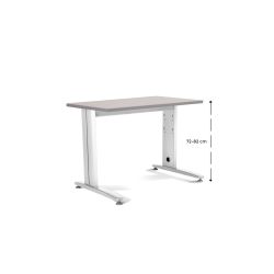 Kit Mesa Metal Ajustable 120 x 60 Blanco / Gris
