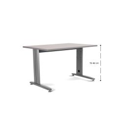 Kit Mesa Metal Ajustable 140 x 80 Aluminio / Gris