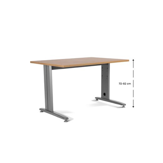 Kit Mesa Metal Ajustable 140 x 80 Aluminio / Roble