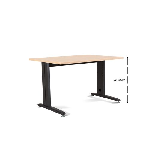 Kit Mesa Metal Ajustable 140 x 80 Antracita / Haya