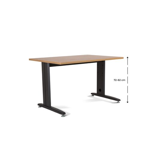Kit Mesa Metal Ajustable 140 x 80 Antracita / Roble