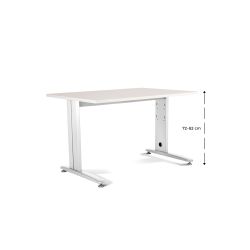 Kit Mesa Metal Ajustable 140 x 80 Blanco / Blanco