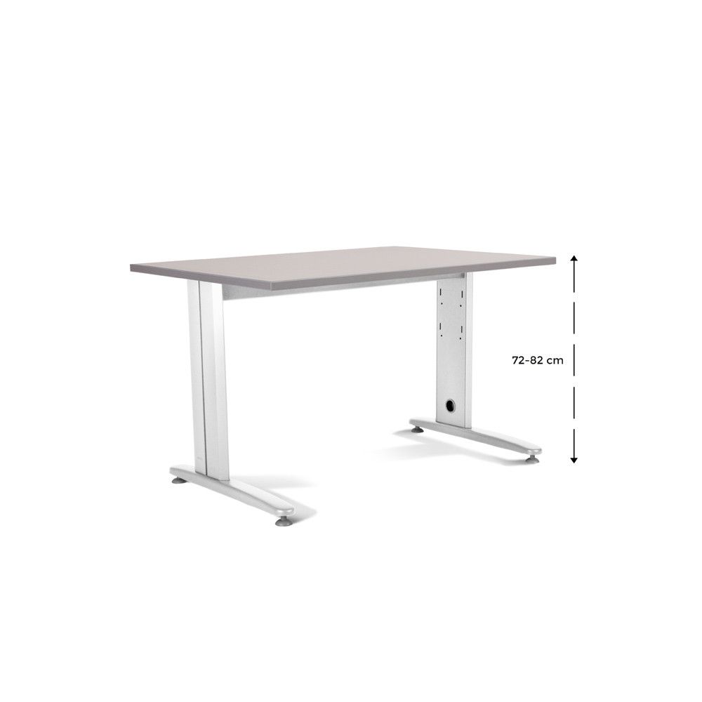 Kit Mesa Metal Ajustable 140 x 80 Blanco / Gris