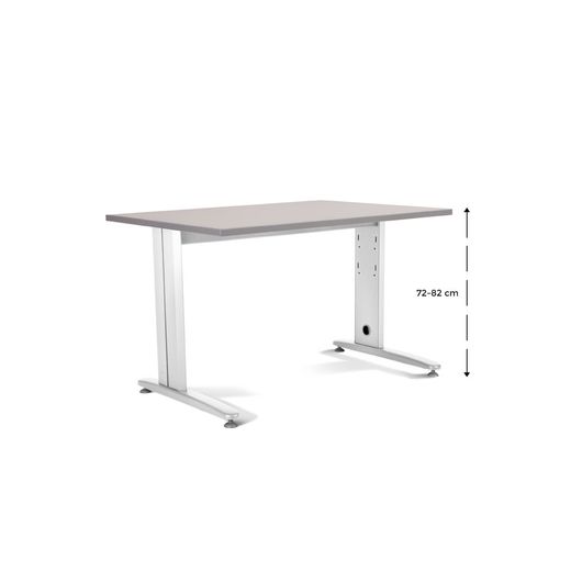 Kit Mesa Metal Ajustable 140 x 80 Blanco / Gris