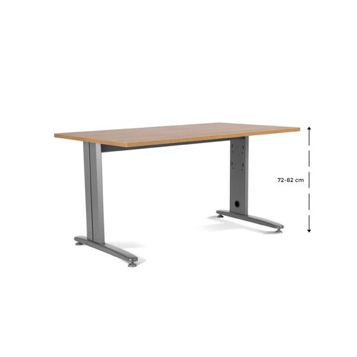 Kit Mesa Metal Ajustable 160 x 80 Aluminio / Roble