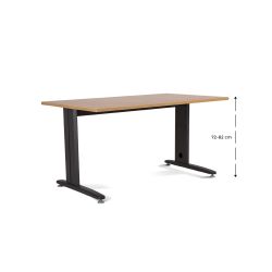 Kit Mesa Metal Ajustable 160 x 80 Antracita / Roble