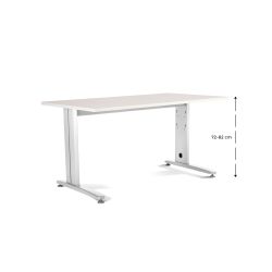 Kit Mesa Metal Ajustable 160 x 80 Blanco / Blanco