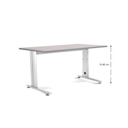 Kit Mesa Metal Ajustable 160 x 80 Blanco / Gris
