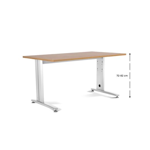 Kit Mesa Metal Ajustable 160 x 80 Blanco / Roble