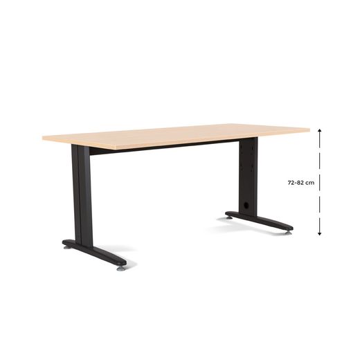 Kit Mesa Metal Ajustable 180 x 80 Antracita / Haya