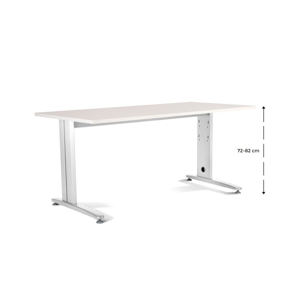Kit Mesa Metal Ajustable 180 x 80 Blanco / Blanco