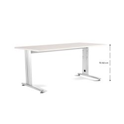 Kit Mesa Metal Ajustable 180 x 80 Blanco / Blanco
