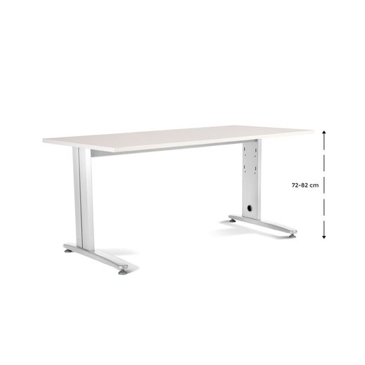 Kit Mesa Metal Ajustable 180 x 80 Blanco / Blanco