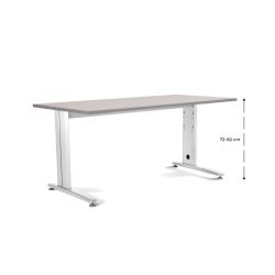 Kit Mesa Metal Ajustable 180 x 80 Blanco / Gris