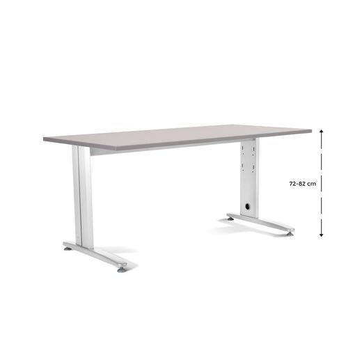 Kit Mesa Metal Ajustable 180 x 80 Blanco / Gris