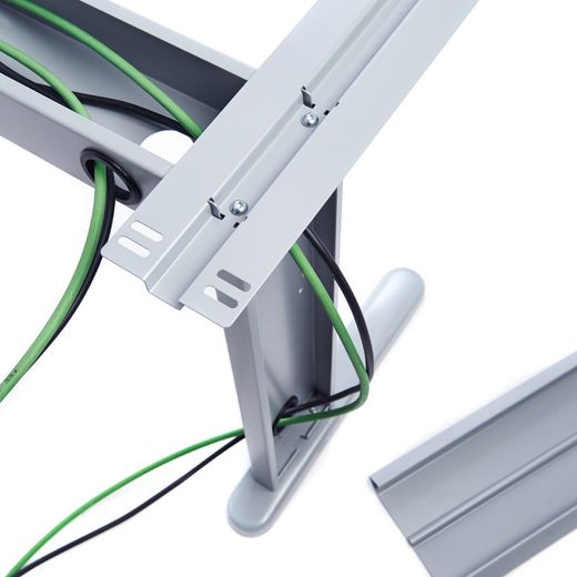 Kit Mesa Metal Ajustable 180 x 80 Blanco / Roble