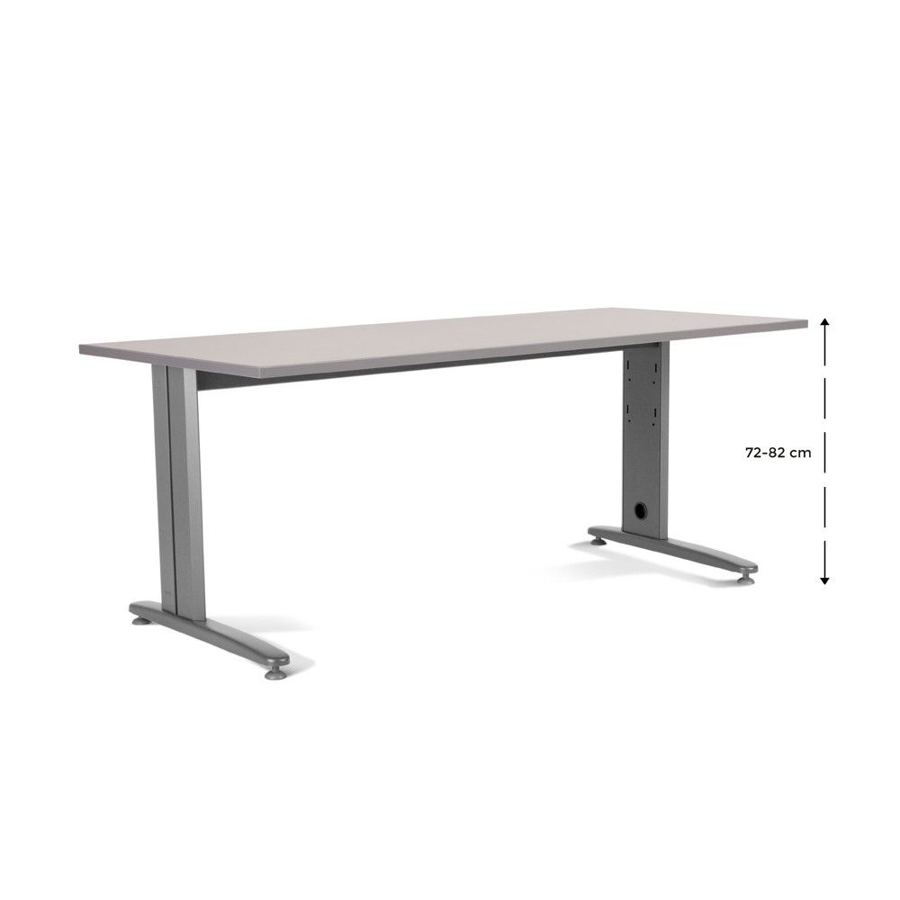 Kit Mesa Metal Ajustable 200 x 80 Aluminio / Gris
