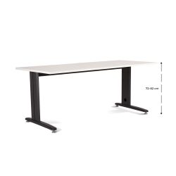 Kit Mesa Metal Ajustable 200 x 80 Antracita / Blanco