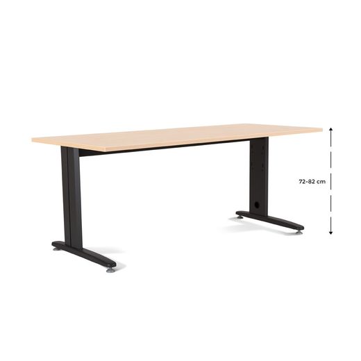 Kit Mesa Metal Ajustable 200 x 80 Antracita / Haya