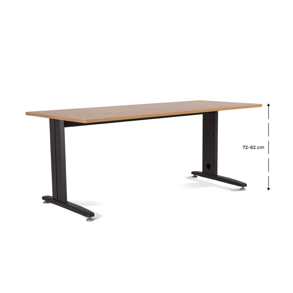 Kit Mesa Metal Ajustable 200 x 80 Antracita / Roble