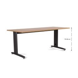 Kit Mesa Metal Ajustable 200 x 80 Antracita / Roble