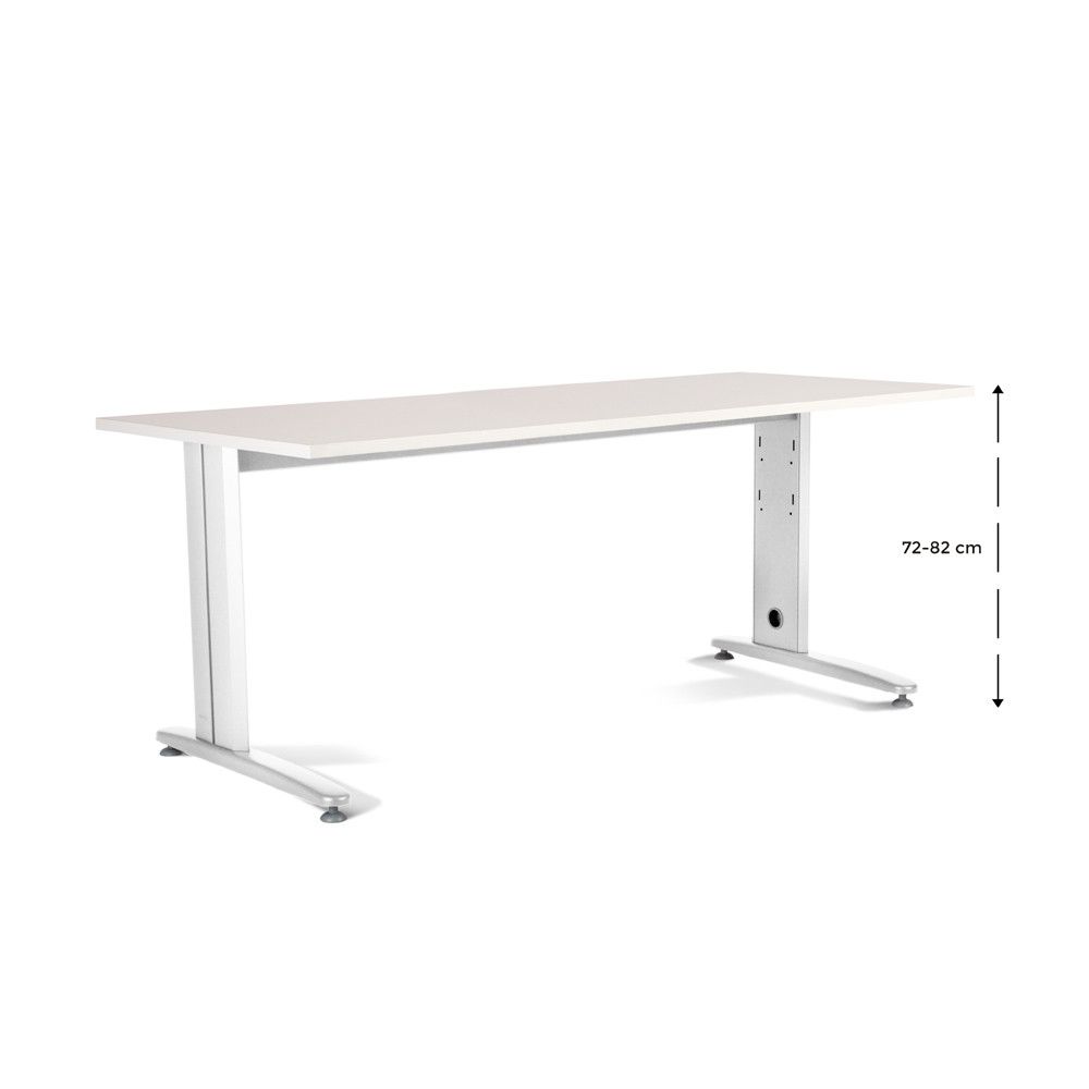Kit Mesa Metal Ajustable 200 x 80 Blanco / Blanco