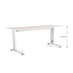 Kit Mesa Metal Ajustable 200 x 80 Blanco / Blanco