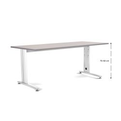 Kit Mesa Metal Ajustable 200 x 80 Blanco / Gris