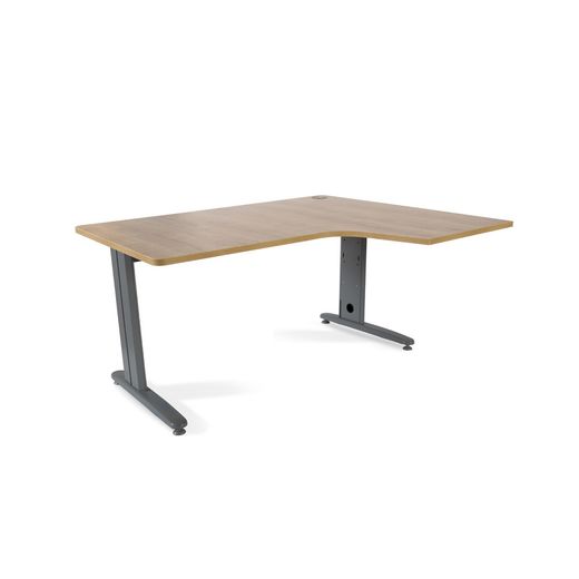 Kit Mesa Metal Ajustable L Derecha 160 x 120 Antracita/Roble