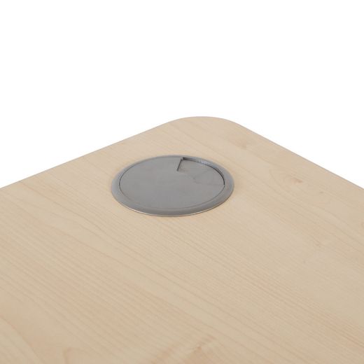 Kit Mesa Metal Ajustable L Derecha 180 x 120 Aluminio/Roble