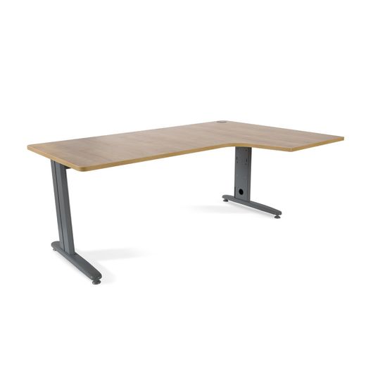 Kit Mesa Metal Ajustable L Derecha 180 x 120 Antracita/Roble