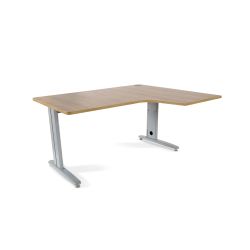 Kit Mesa Metal L Derecha 160 x 120 Aluminio/Roble