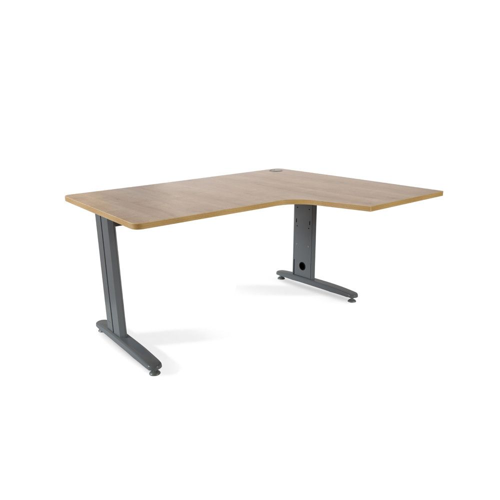 Kit Mesa Metal L Derecha 160 x 120 Antracita/Roble