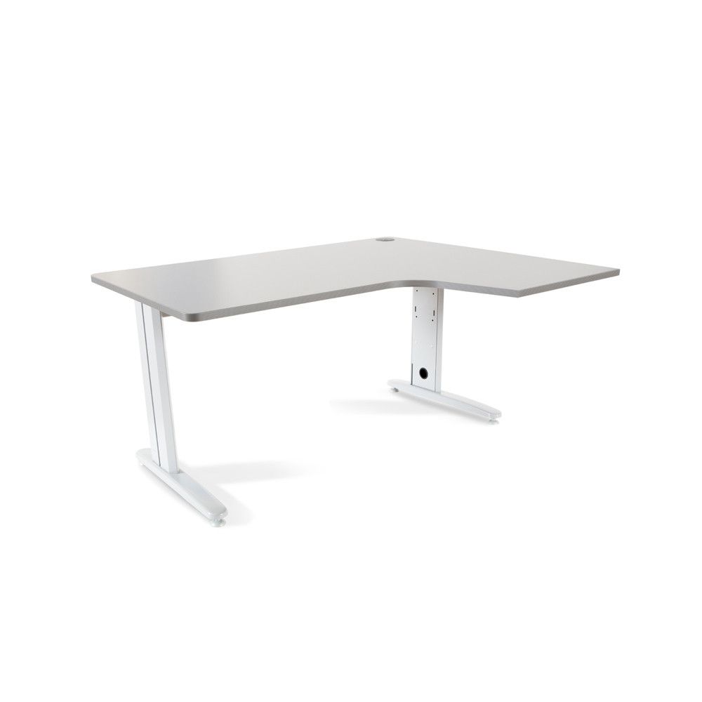 Kit Mesa Metal L Derecha 160 x 120 Blanco/Gris