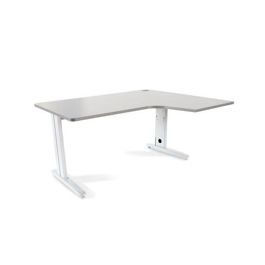 Kit Mesa Metal L Derecha 160 x 120 Blanco/Gris