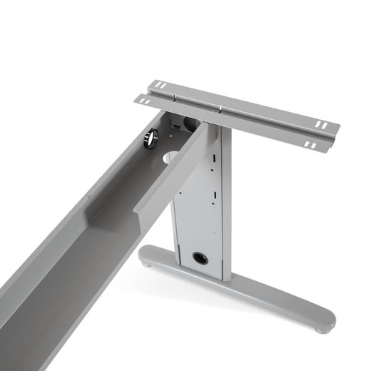 Kit Mesa Metal L Derecha 180 x 120 Aluminio/Roble