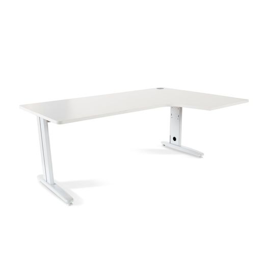 Kit Mesa Metal L Derecha 180 x 120 Blanco/Blanco