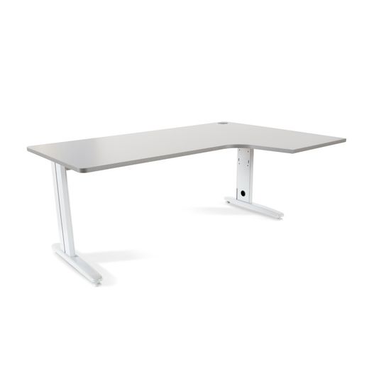 Kit Mesa Metal L Derecha 180 x 120 Blanco/Gris