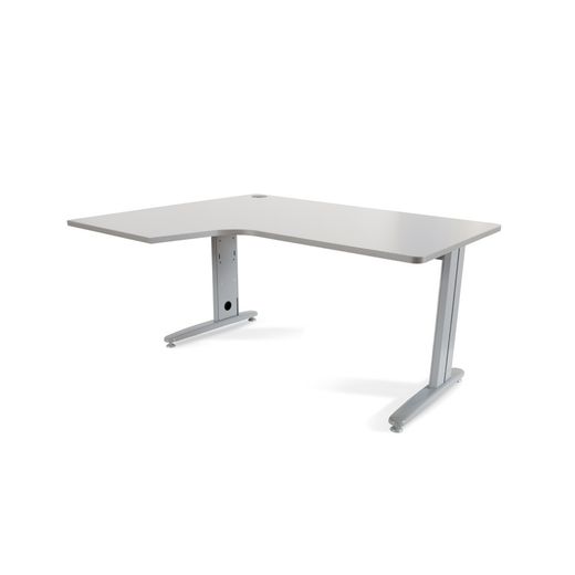 Kit Mesa Metal L Izquierda 160 x 120 Aluminio/Gris