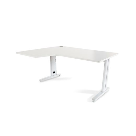 Kit Mesa Metal L Izquierda 160 x 120 Blanco/Blanco