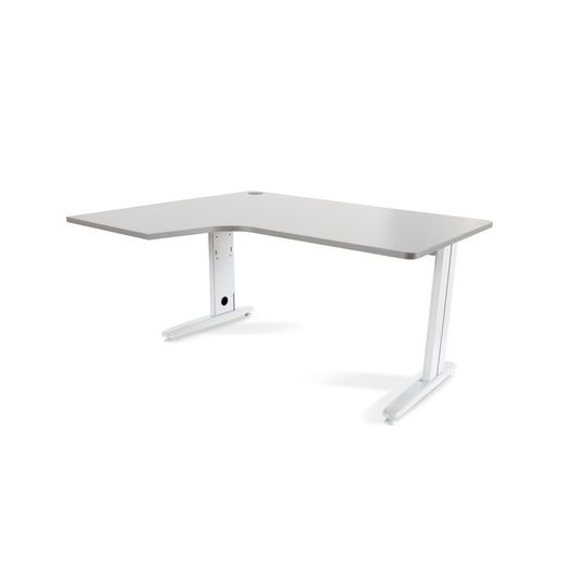 Kit Mesa Metal L Izquierda 160 x 120 Blanco/Gris