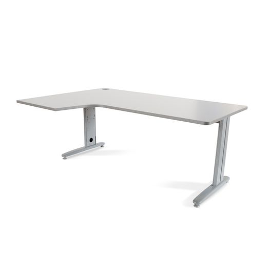 Kit Mesa Metal L Izquierda 180 x 120 Aluminio/Gris