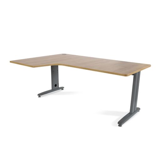 Kit Mesa Metal L Izquierda 180 x 120 Antracita/Roble