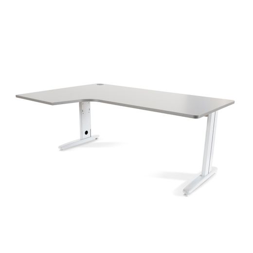 Kit Mesa Metal L Izquierda 180 x 120 Blanco/Gris