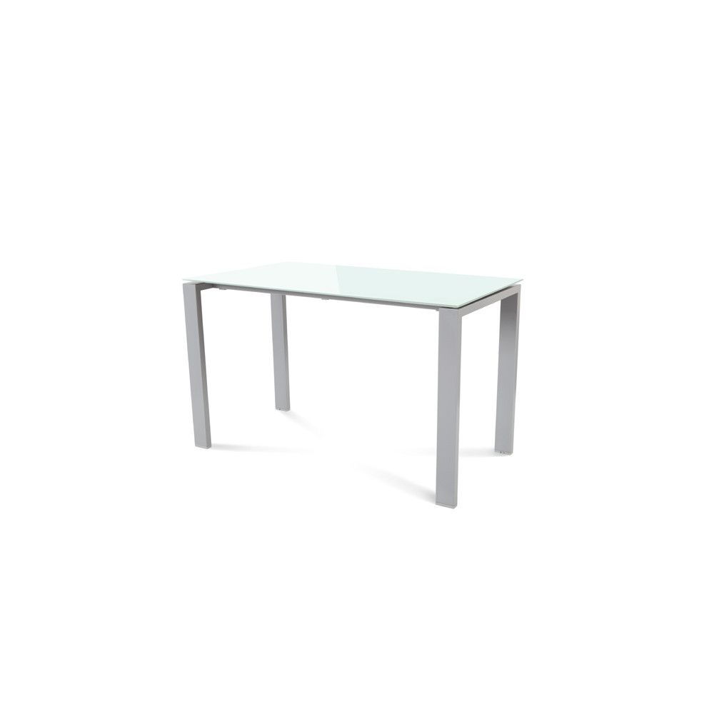 Kit Mesa Total 120 x 60 Aluminio / Cristal Blanco