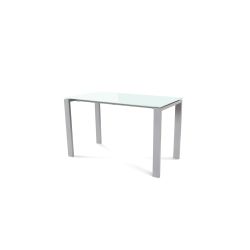 Kit Mesa Total 120 x 60 Aluminio / Cristal Blanco