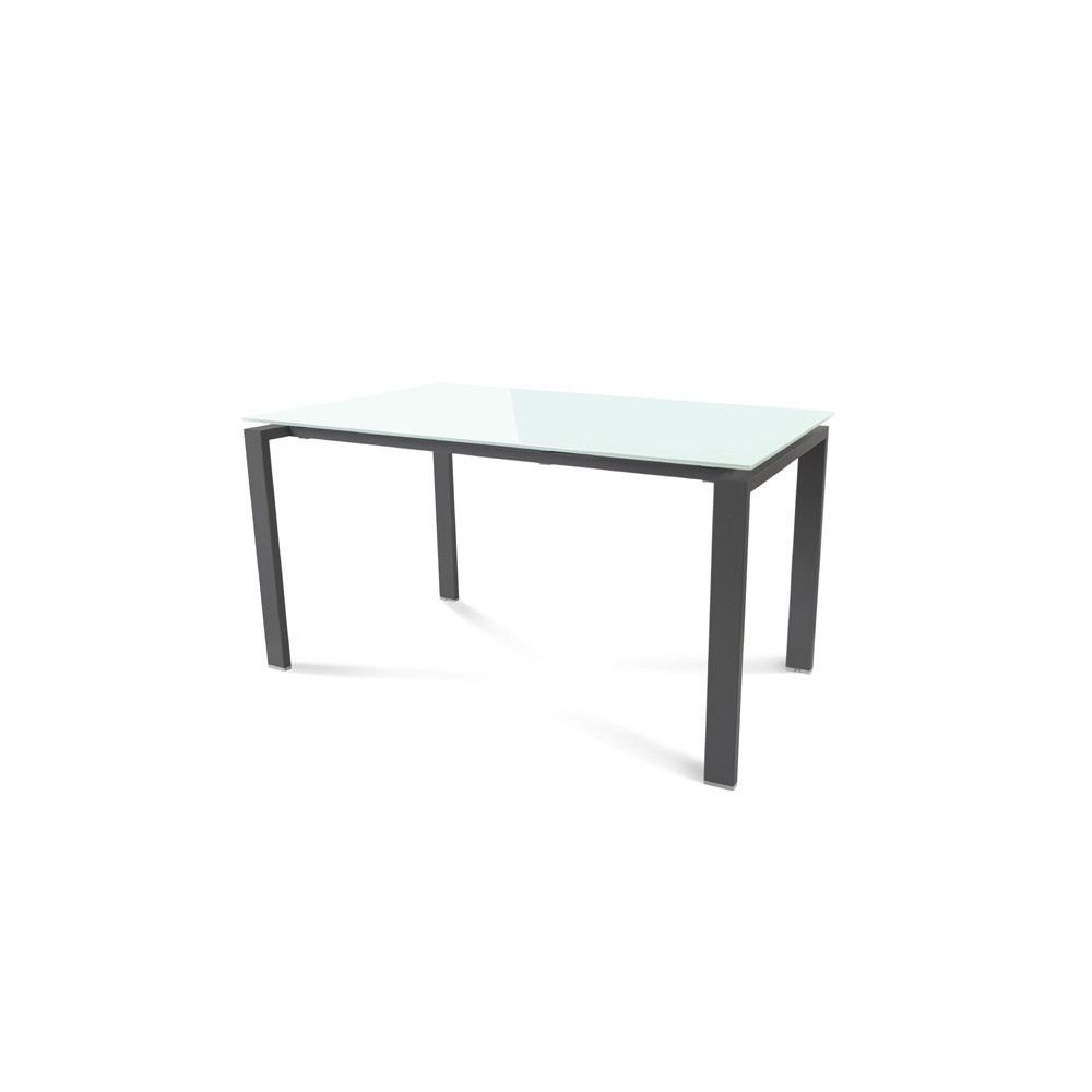 Kit Mesa Total 140 x 80 Antracita / Cristal Blanco