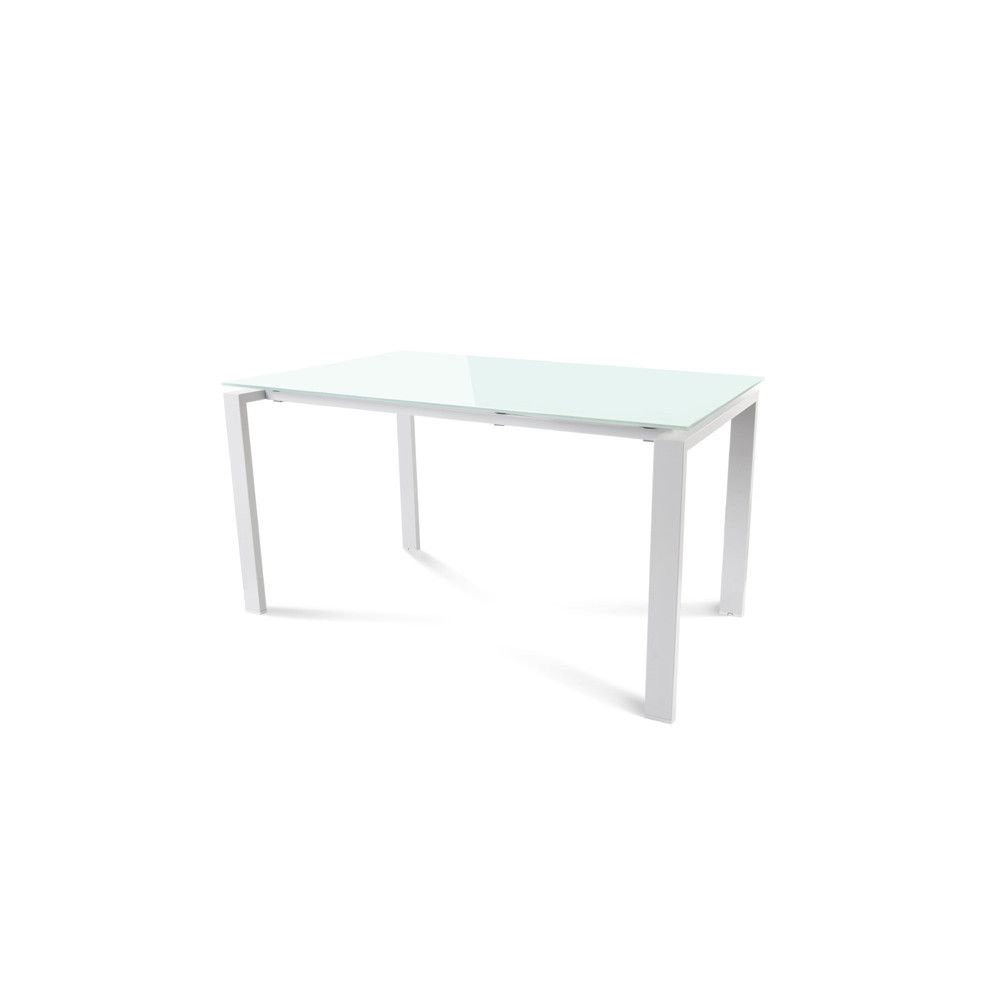 Kit Mesa Total 140 x 80 Blanco / Cristal Blanco